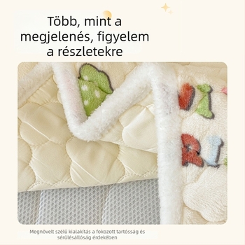 Tejbarna velúr matrac készlet babáknak és gyerekeknek korall fleece borítással, patchwork vékony takaró és lepedő