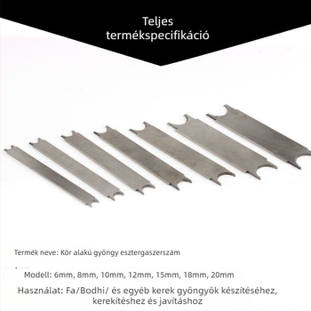 Faipari eszköz gömbölyű gyöngyök és buddhista gyöngyök készítéséhez, kézben tartható kétoldalú vágóeszköz