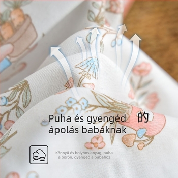 Pamut újszülött swaddle takaró, puha, egész évben használható
