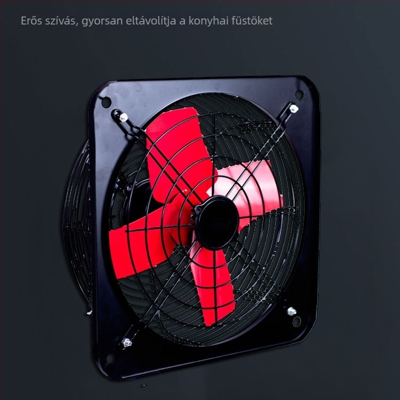 Konyha- és Fürdőszobai kivezető ventilátor, ablak típusú, erős ipari ventilátor, 12 hüvelyk