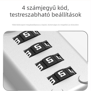 Jelszavas zár sisakokra, bőröndökre és szekrényekre; acélhuzalos lakat, lopás elleni védelem motorkerékpárok és elektromos kerékpárok számára