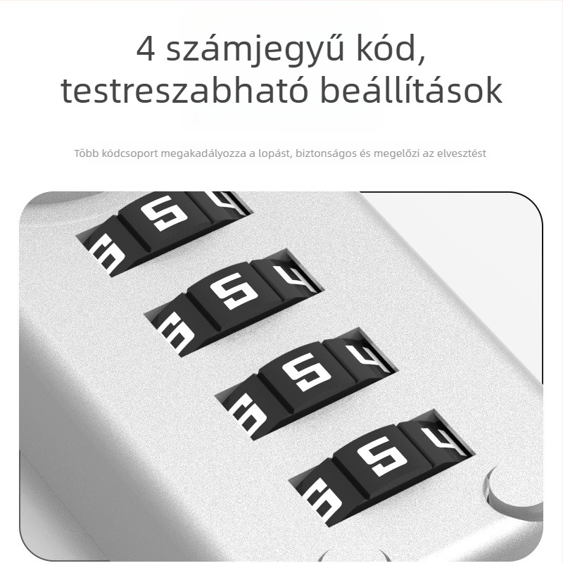 Jelszavas zár sisakokra, bőröndökre és szekrényekre; acélhuzalos lakat, lopás elleni védelem motorkerékpárok és elektromos kerékpárok számára