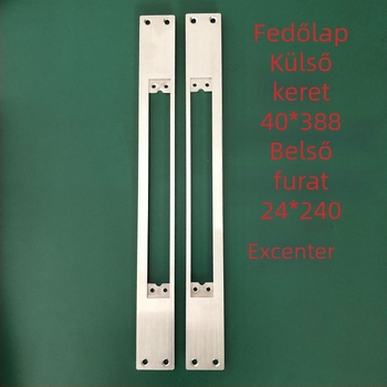 Rozsdamentes acél zártest fedőlemez készlet – A02, modern minimalist design, irányító lemezek és oldallemezek ujjlenyomat-zárhoz