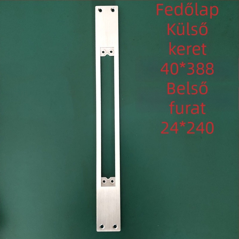 Rozsdamentes acél zártest fedőlemez készlet – A02, modern minimalist design, irányító lemezek és oldallemezek ujjlenyomat-zárhoz