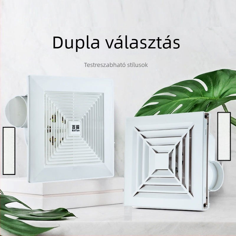 Fürdőszobai mennyezetre szerelt erős kivezetőventilátor gipszkartonos mennyezethez