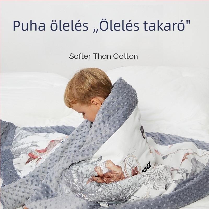 DOMIAMIA Bean fleece babatakaró – mindennapos használatra, minden évszakra, újszülötteknek és gyerekeknek, modern minimalist stílus
