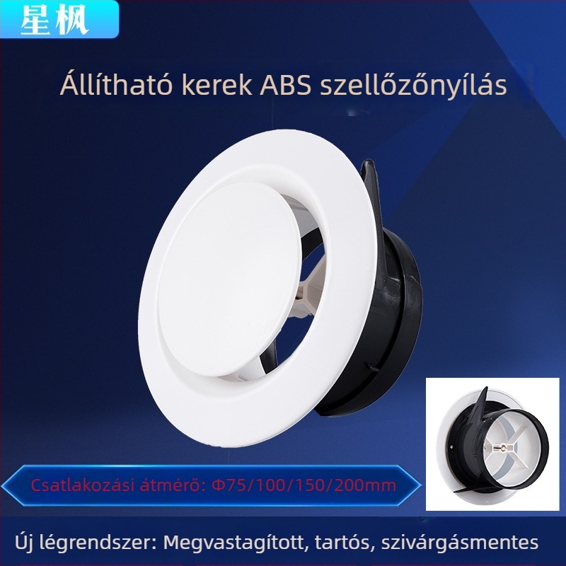 ABS műanyag belső csőhöz illeszkedő friss levegő vent, korong típusú szellőző