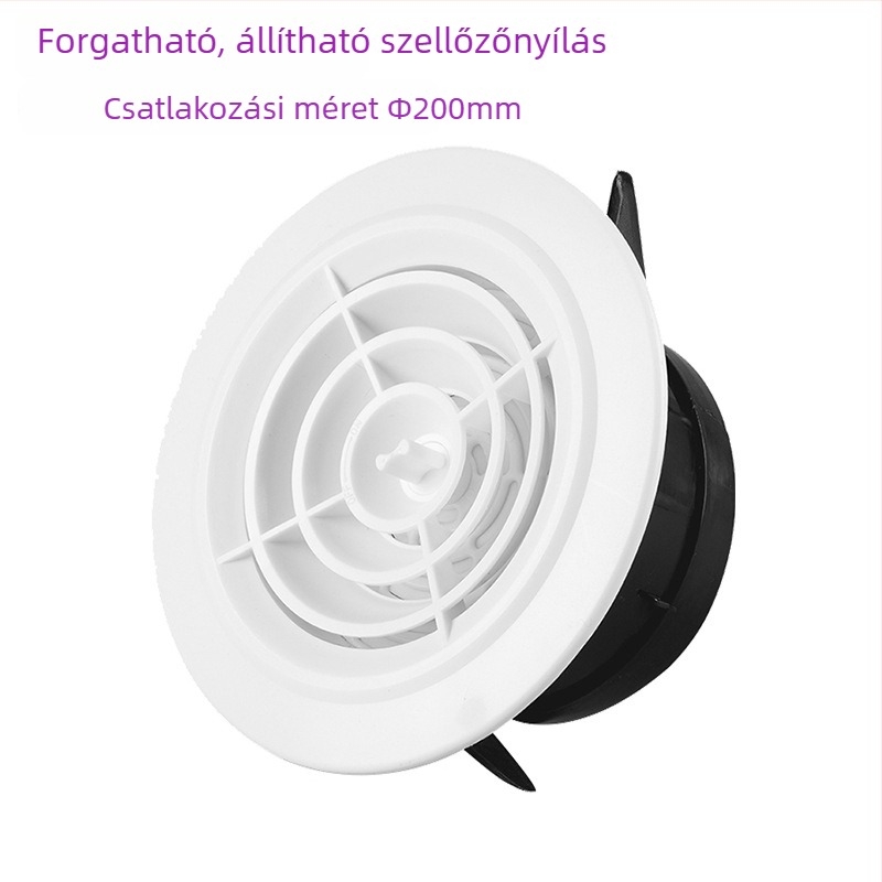 ABS műanyag belső csőhöz illeszkedő friss levegő vent, korong típusú szellőző