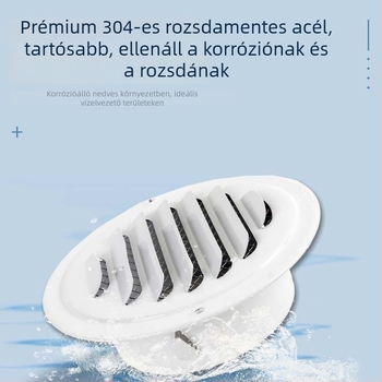 304 rozsdamentes acél kör alakú légkivezető a páraelszívóhoz