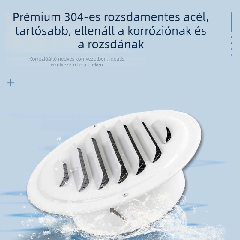 304 rozsdamentes acél kör alakú légkivezető a páraelszívóhoz