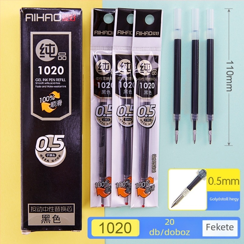 Hobby tollbetét víz alapú tinta, fekete tinta, kristálykék golyófej, diákoknak