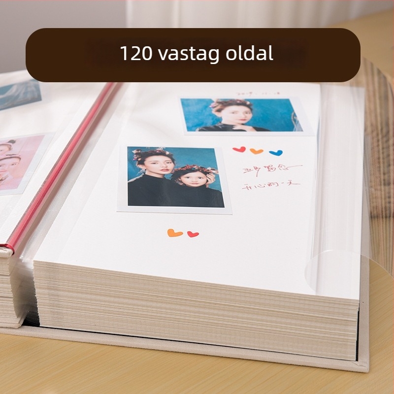 Textil fotóalbum broderiával, DIY album textil borítással, laminált fotókönyv család és pár számára – kreatív ajándék a Qixi fesztiválra