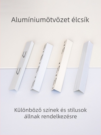 Beépített mennyezeti élcsík, krémfehér és matt fehér felülettel, sarokprofil alumínium ötvözetből
