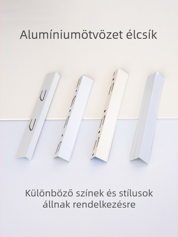 Beépített mennyezeti élcsík, krémfehér és matt fehér felülettel, sarokprofil alumínium ötvözetből
