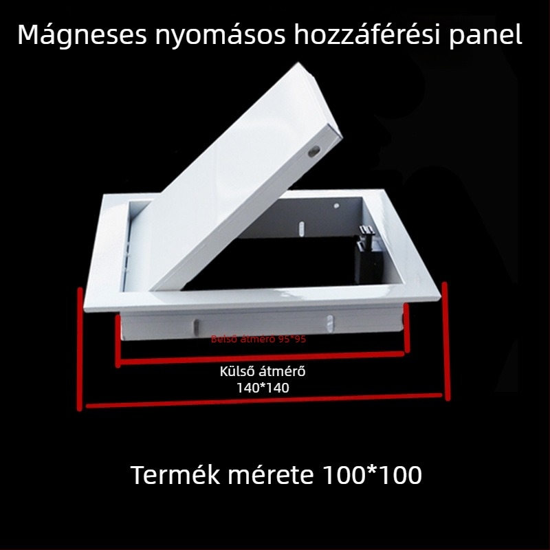 Alumíniumötvözet mágneses rögzítésű falnyílás-fedél fürdőszobai csövek felülvizsgálatához