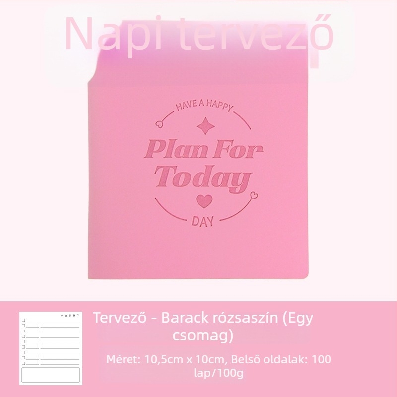 Kompakt utazási napló, hordozható mini napló diákoknak, koreai/japán stílusban.