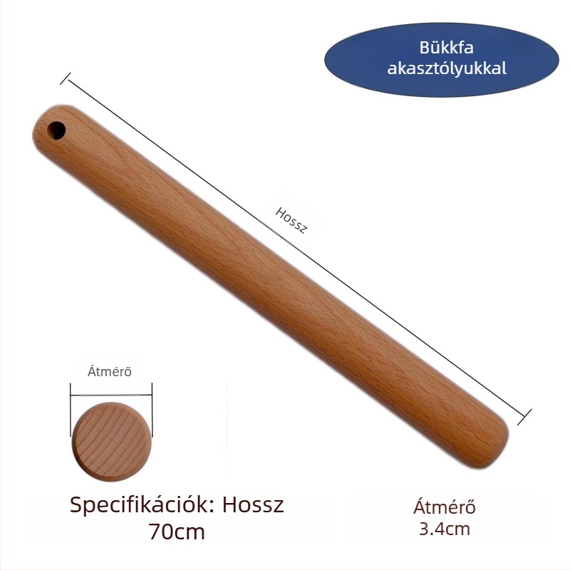 Bükkfa tésztaszrolló készlet, nagy és kicsi méretben, tapadásmentes, gyóza tészta és tészta készítéséhez