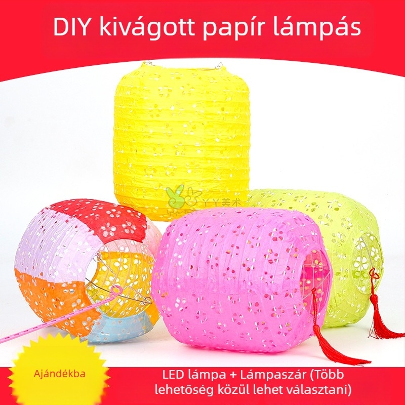 Újévi vetítőpapírlámpás – DIY lyukasztott mintázatú, hordozható fénylő lámpa gyerekeknek