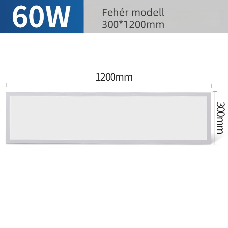 Beépíthető mennyezeti LED síkpanel lámpa 300x300/600/1200, vízálló, fürdőszobára, konyhára és irodára