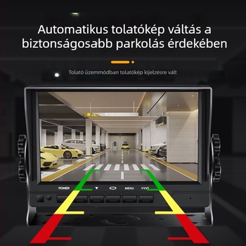 Vízálló járműre szerelt kijelző, 10,1 hüvelykes, AHD felvétel, kültéri megfigyelés 1080P