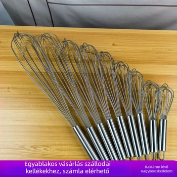 Kézi tojáshabosító, rozsdamentes acél 304/201, kompakt mini, háztartási használatra, félautomata