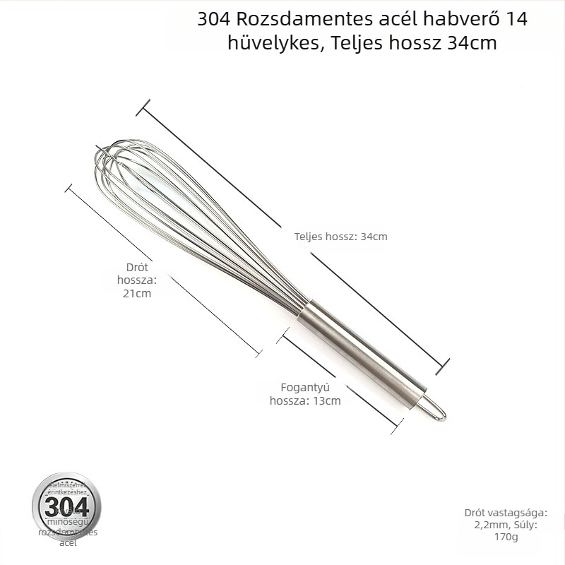 Kézi tojáshabosító, rozsdamentes acél 304/201, kompakt mini, háztartási használatra, félautomata