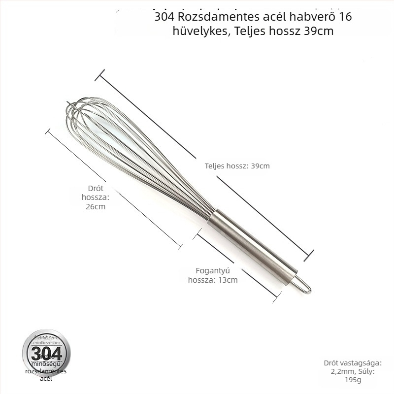 Kézi tojáshabosító, rozsdamentes acél 304/201, kompakt mini, háztartási használatra, félautomata