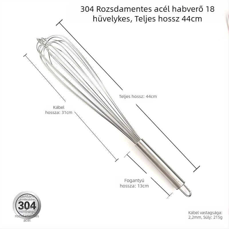 Kézi tojáshabosító, rozsdamentes acél 304/201, kompakt mini, háztartási használatra, félautomata