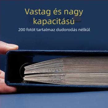 Írható beszúró oldalú fotóalbum, 5–6 hüvelyk, laminált, nagy kapacitású tároló, kézzel készített DIY emlékalbum