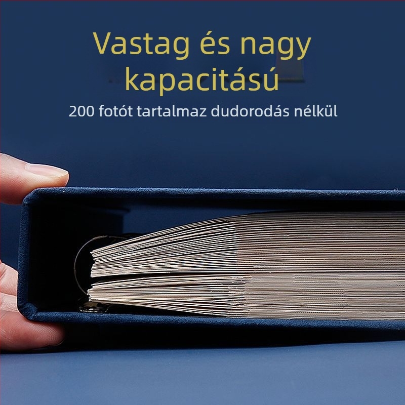 Írható beszúró oldalú fotóalbum, 5–6 hüvelyk, laminált, nagy kapacitású tároló, kézzel készített DIY emlékalbum