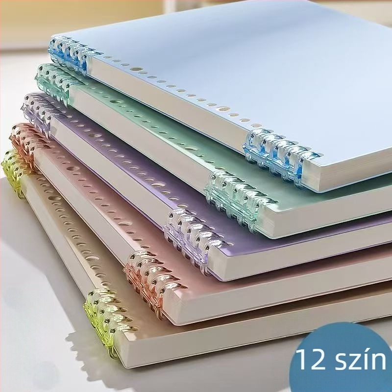 Morandi stílusú spirálos jegyzetfüzet, kíméletes a kézhez, levehető spirál, középiskolásoknak