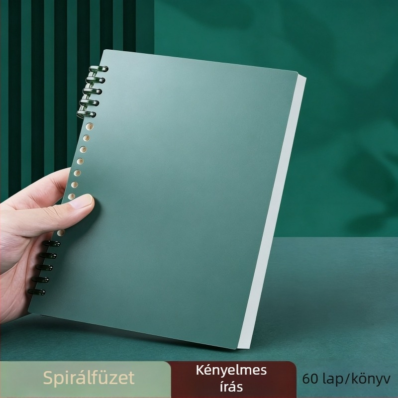 Morandi stílusú spirálos jegyzetfüzet, kíméletes a kézhez, levehető spirál, középiskolásoknak