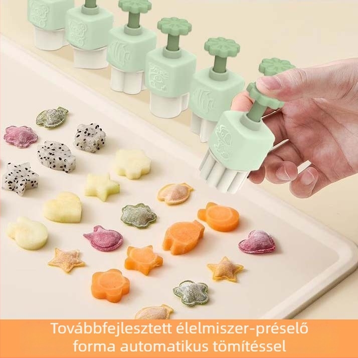 Rozsdamentes acél DIY wonton forma – bébiételhez, reliefes tésztagombóc formával, otthoni használatra