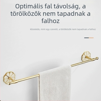 Modern rozsdamentes acél fürdőszobai törölközőtartó és tárolópolc készlet elektroplakált felülettel, teherbírás 20 kg