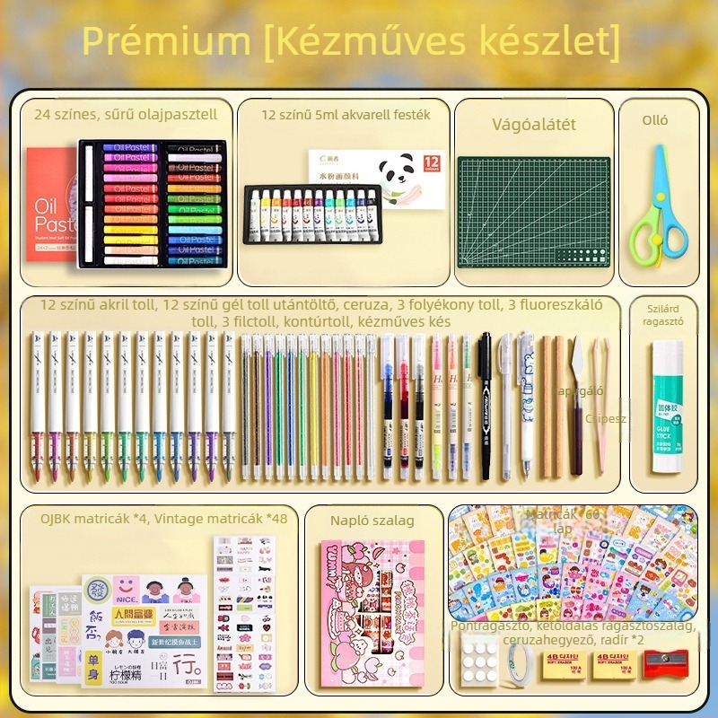 Népáli kézzel készített DIY anyagkészlet és kézzel festett notesz lányoknak, vintage írószerek