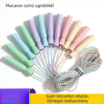 Gyerekeknek számláló ugrókötél, csomómentes, 2,8 m hosszú, acélhuzalból