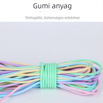 Gyerekeknek számláló ugrókötél, csomómentes, 2,8 m hosszú, acélhuzalból
