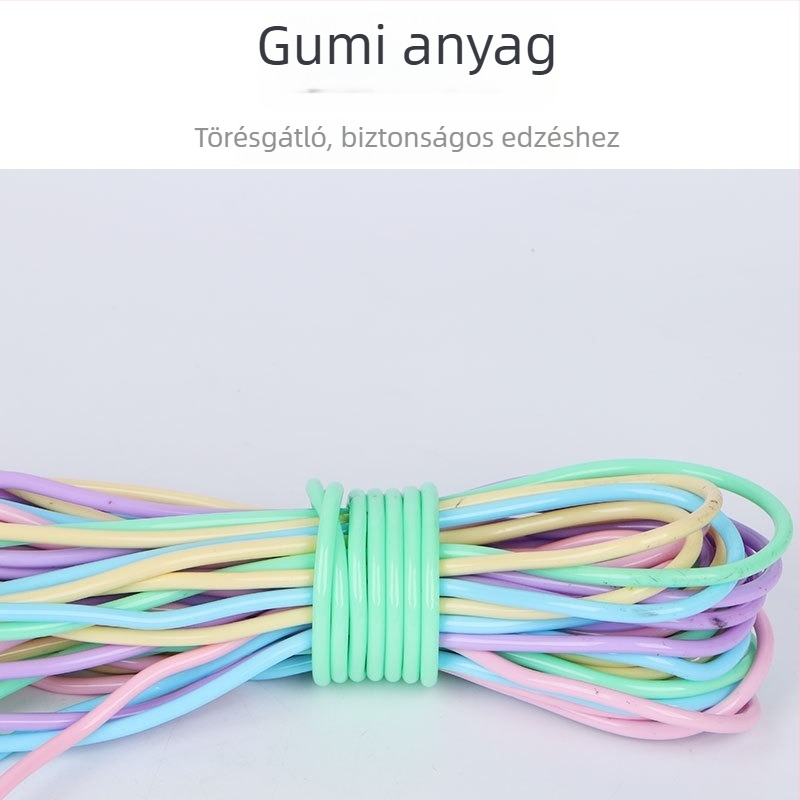 Gyerekeknek számláló ugrókötél, csomómentes, 2,8 m hosszú, acélhuzalból