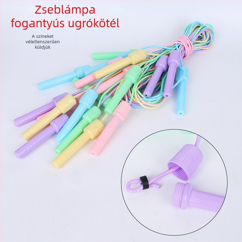 Gyerekeknek számláló ugrókötél, csomómentes, 2,8 m hosszú, acélhuzalból