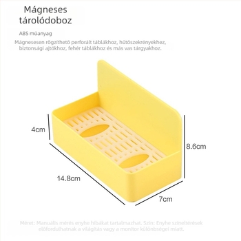 Mágneses pegboard kiegészítőkhöz tároló, fehér tábla elválasztó, sárga mágneses tolltartó, mágneses tároló szervező