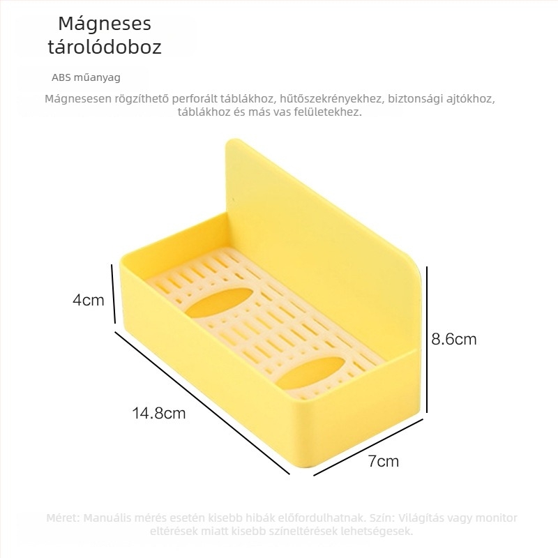 Mágneses pegboard kiegészítőkhöz tároló, fehér tábla elválasztó, sárga mágneses tolltartó, mágneses tároló szervező