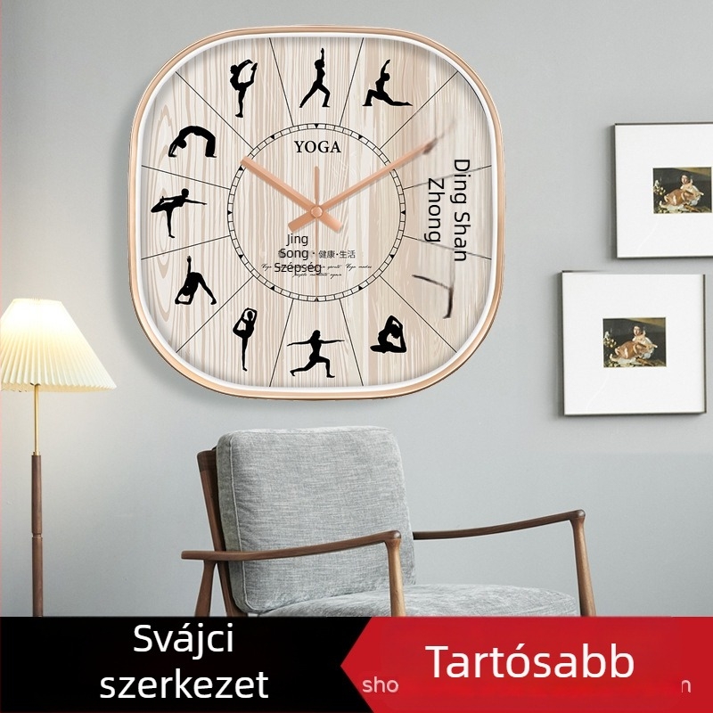Modern négyzet alakú falióra – elemmel működő kvarc, csendes működés, nappali, hálószoba, dolgozószoba, konyha, fürdőszoba.
