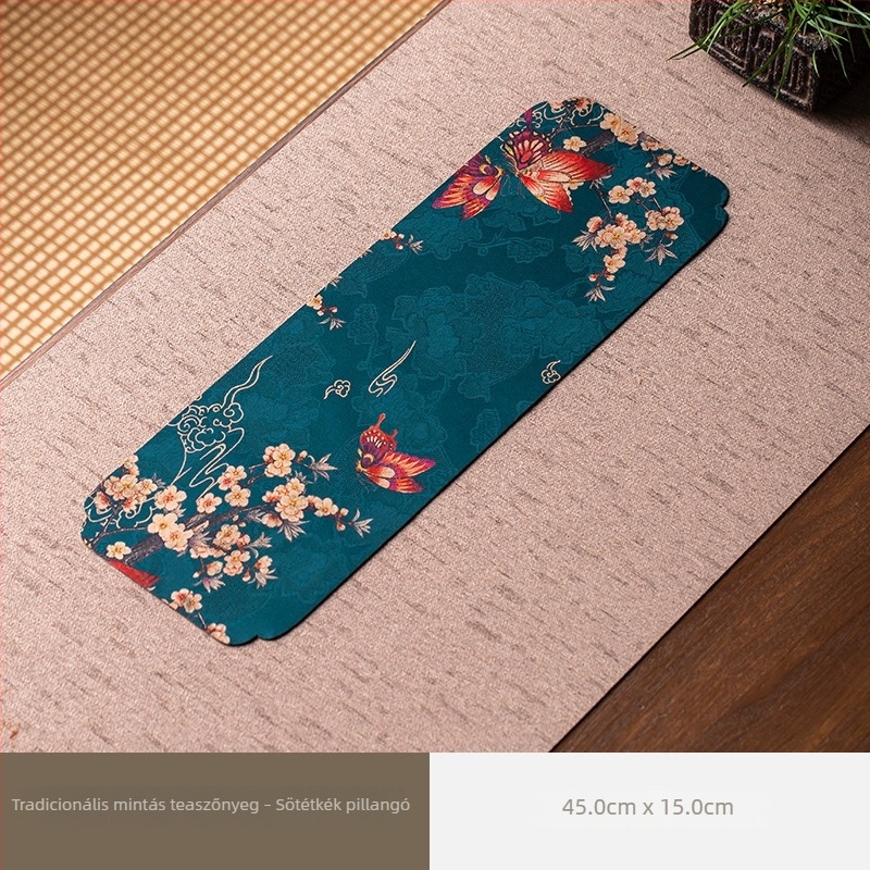 Kínai stílusú Zen teásztalterítő futó, nappaliba, vízálló és csúszásmentes, könnyű luxus