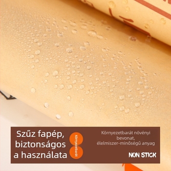 Egyszer használatos papírtálca grillhez, zsírelnyelő papír, téglalap alakú, otthoni használatra