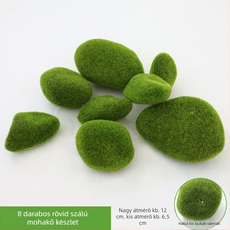 Belső faldekoráció mű zöld növényekkel, mikro tájkép bonsai, moha és velúr hatású kő