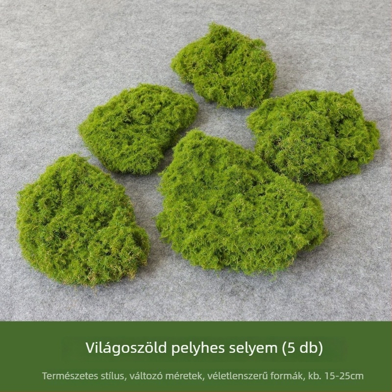 Belső faldekoráció mű zöld növényekkel, mikro tájkép bonsai, moha és velúr hatású kő