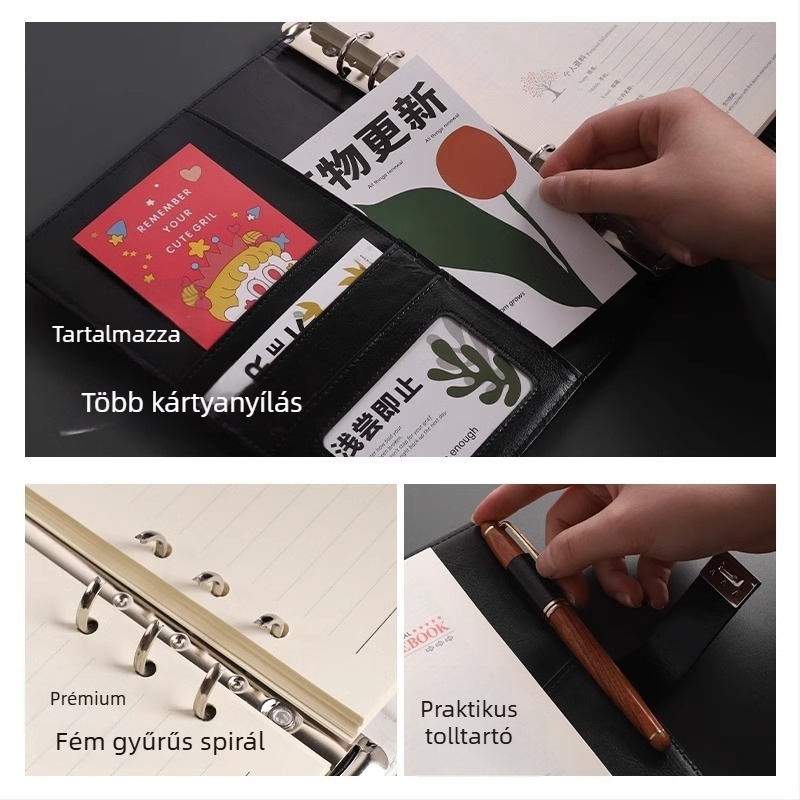 Retro zárható jegyzetfüzet, vastag kivitelben, minimalist diák napló utazásokhoz