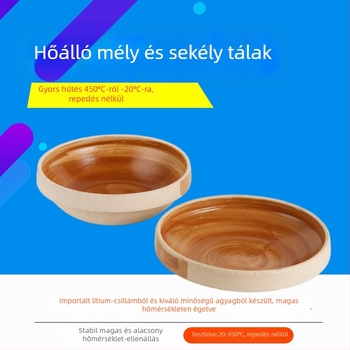 Kerámia mini forró fazék alkoholfőzővel, otthoni használatra, agyag lábas száraz főzéshez, kapacitás 2,1–4 l, hőálló