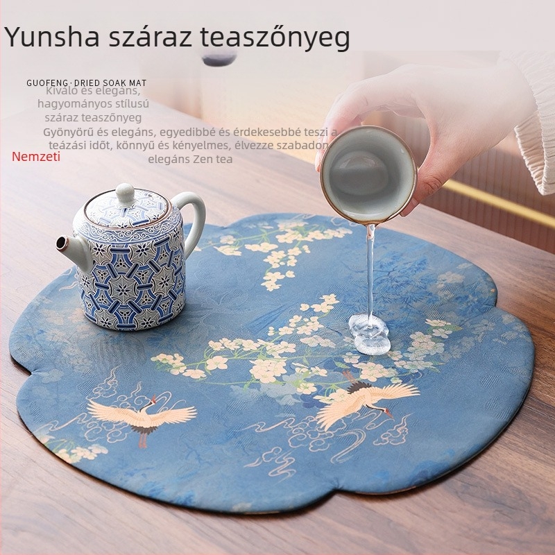 Kétszínű, vízálló tea alátét teaceremóniához, új kínai stílus, zen asztalra