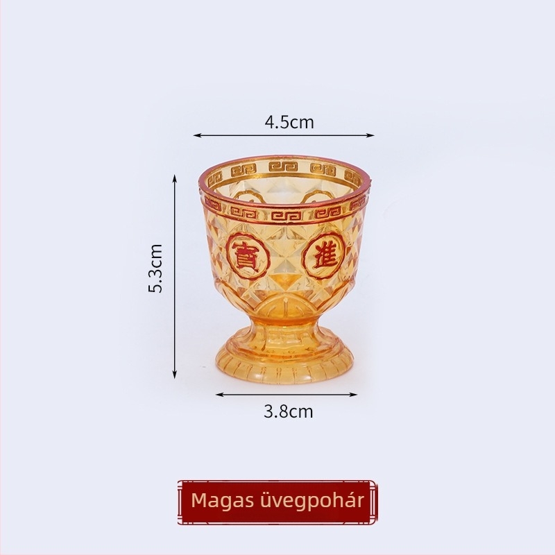 Műanyag rituális tálalókészlet: tányér, tál, pohár, evőpálcikák, teáskanna és teáscsészék